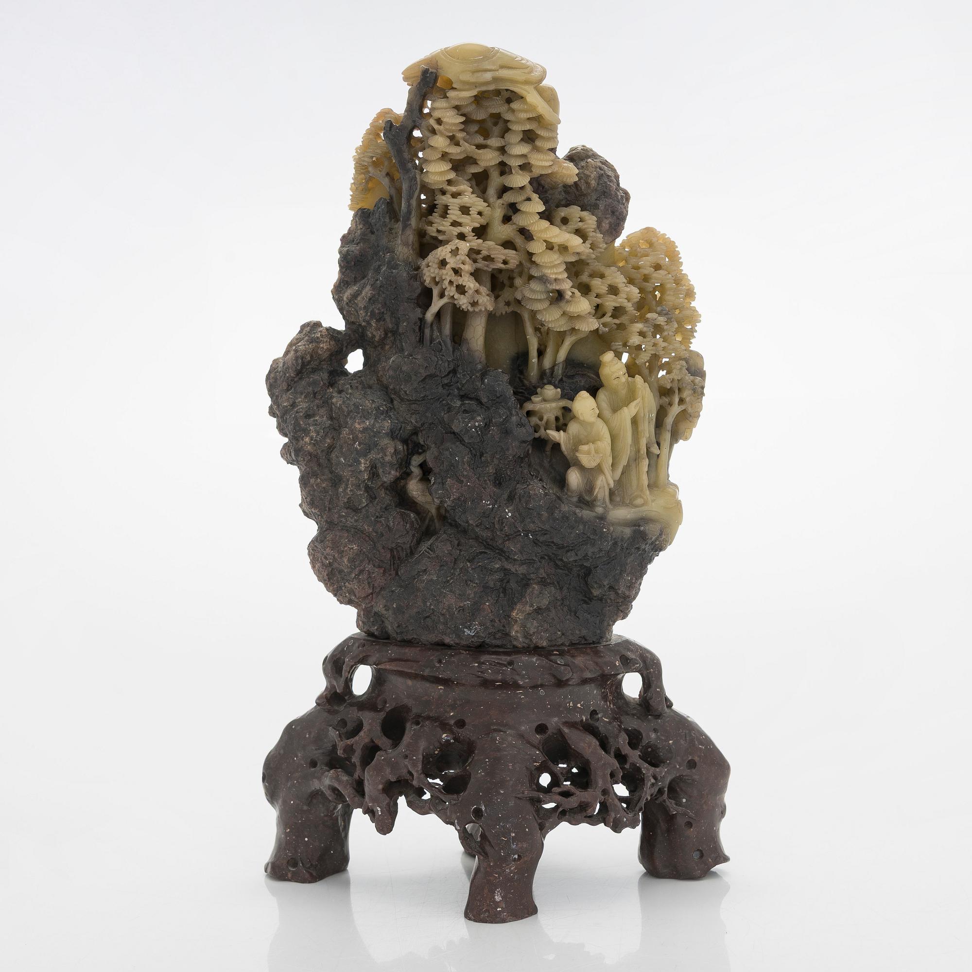 A soapstone sculpture, China, 20th century.