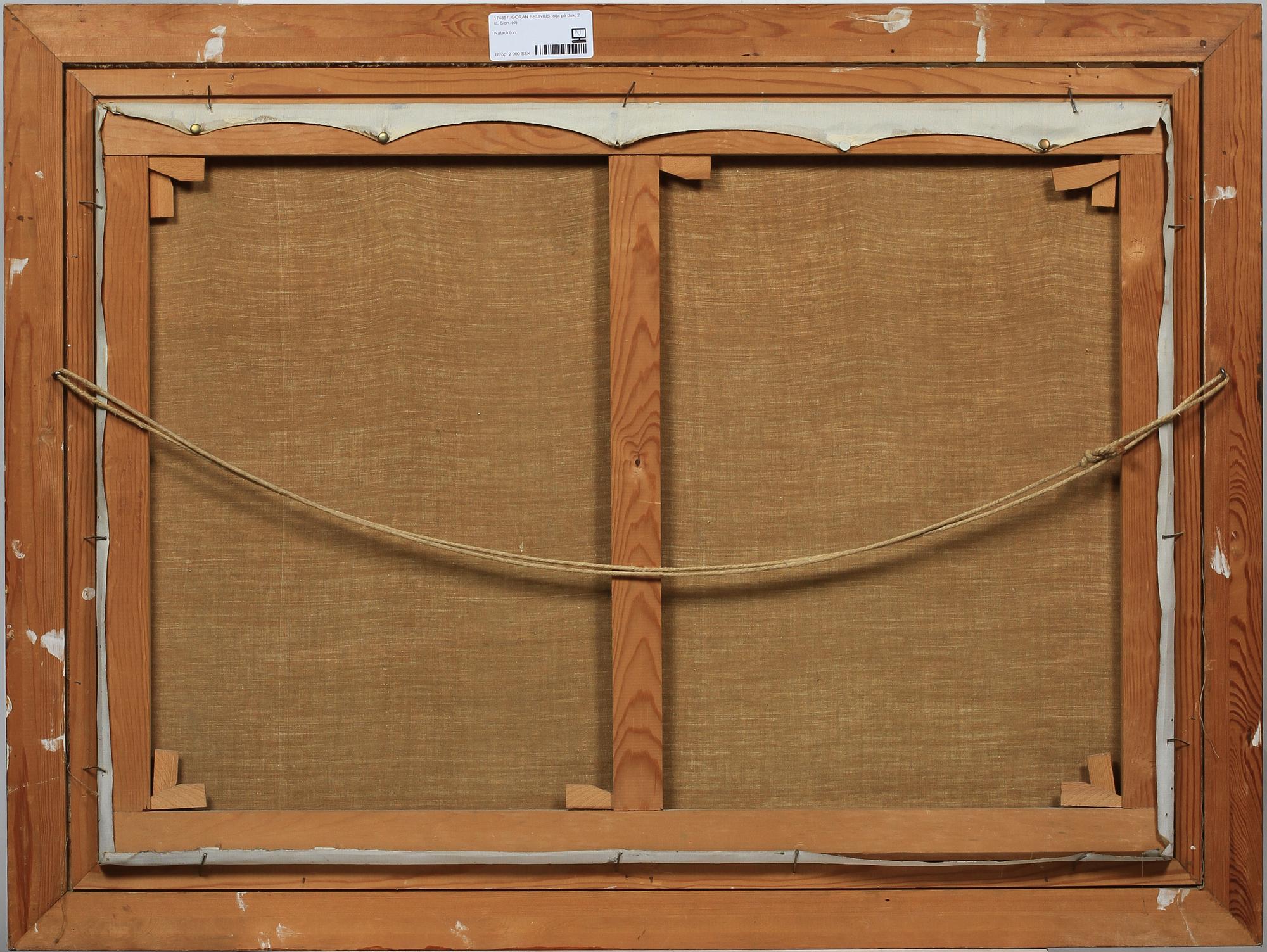 GÖRAN BRUNIUS, olja på duk, 2 st. Sign.