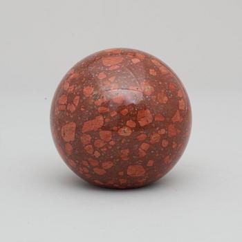 A Swedish porphyry 19th century paper weight.