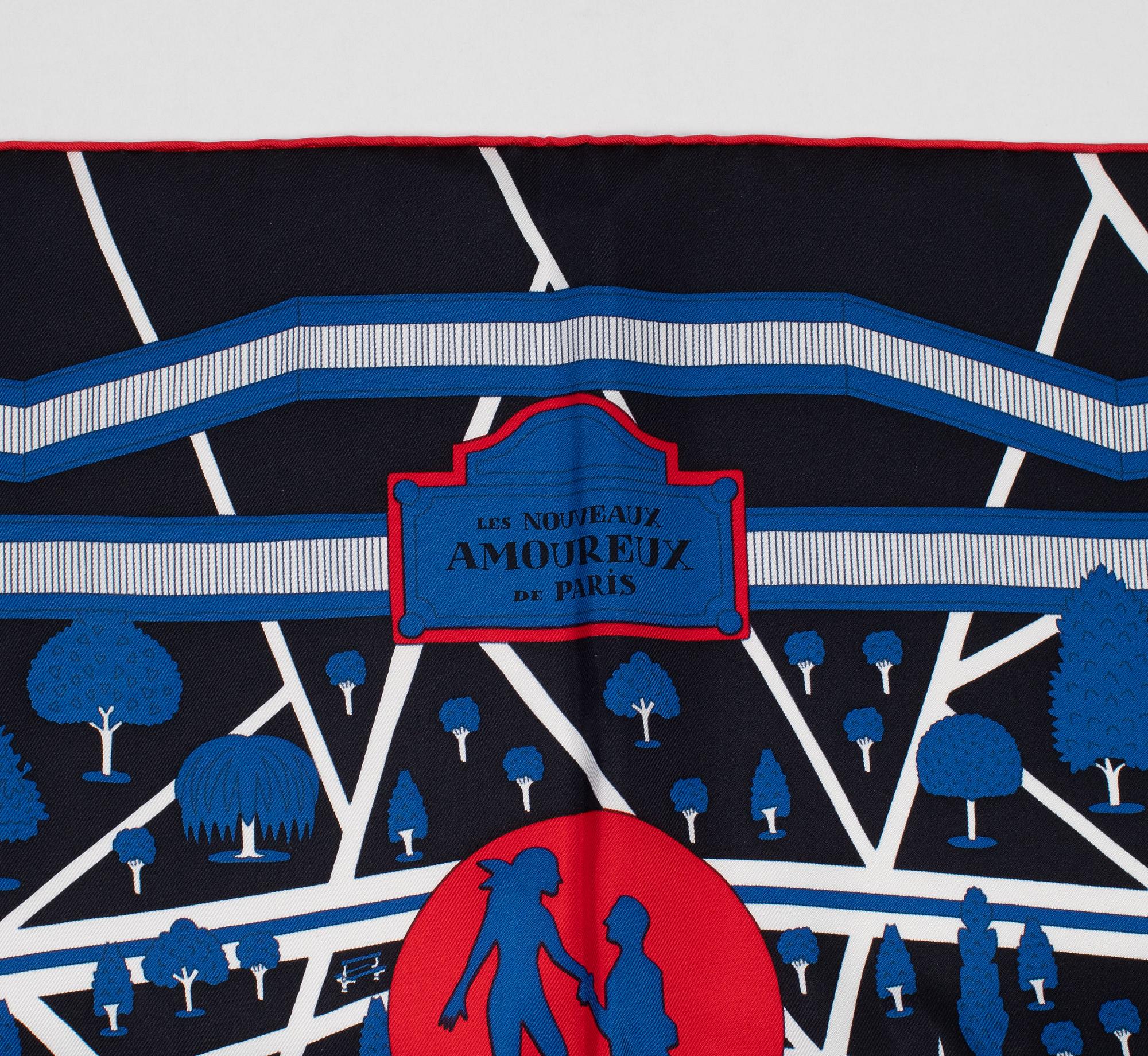 Hermès, scarf, "Les Nouveaux Amoureux de Paris".