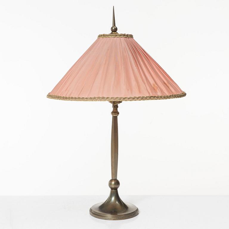 Harald Notini, bordslampa, modell "6893", Arvid Böhlmarks Lampfabrik, Stockholm, 1920-tal.