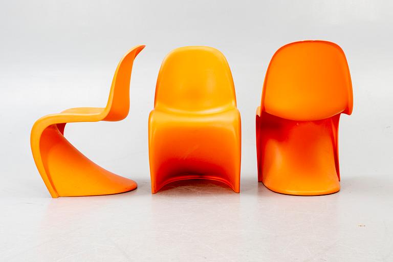 Verner Panton, a set of six plastic Panton chairs for Vitra 21st century.