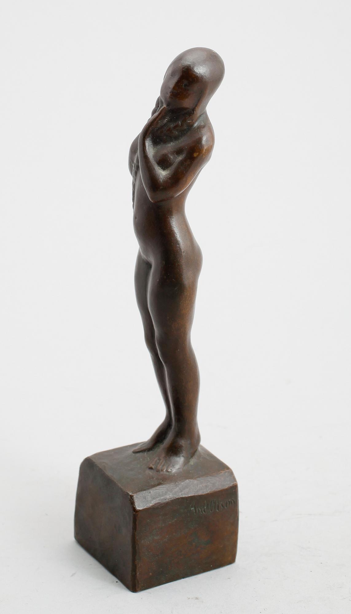 ANDERS OLSON, skulptur, brons, signerad.