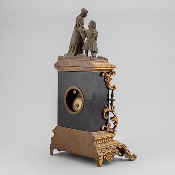 A neorenaissance gilt bronze mantel clock, second half of the 19th century.