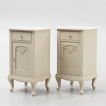 Sängbord, ett par, tidigt 1900-tal.