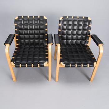 ALVAR AALTO, nojatuoleja,  4 kpl, malli 45, Artek 1990-luvun loppu.