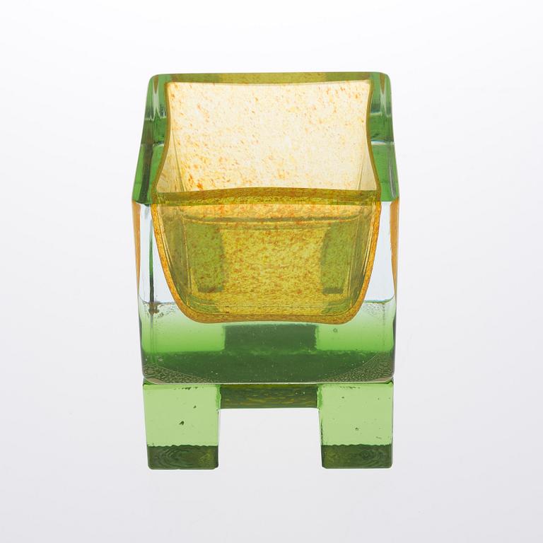 MARKKU SALO, A GLASS SCULPTURE. Ambra.  Signed Markku Salo, Nuutajärvi 2011.