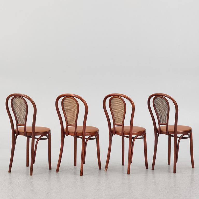 A set of four chairs, late 20th century.