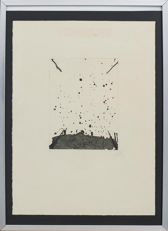 ANTONI TÀPIES, etsning m carborundum, signerad o märkt "F".