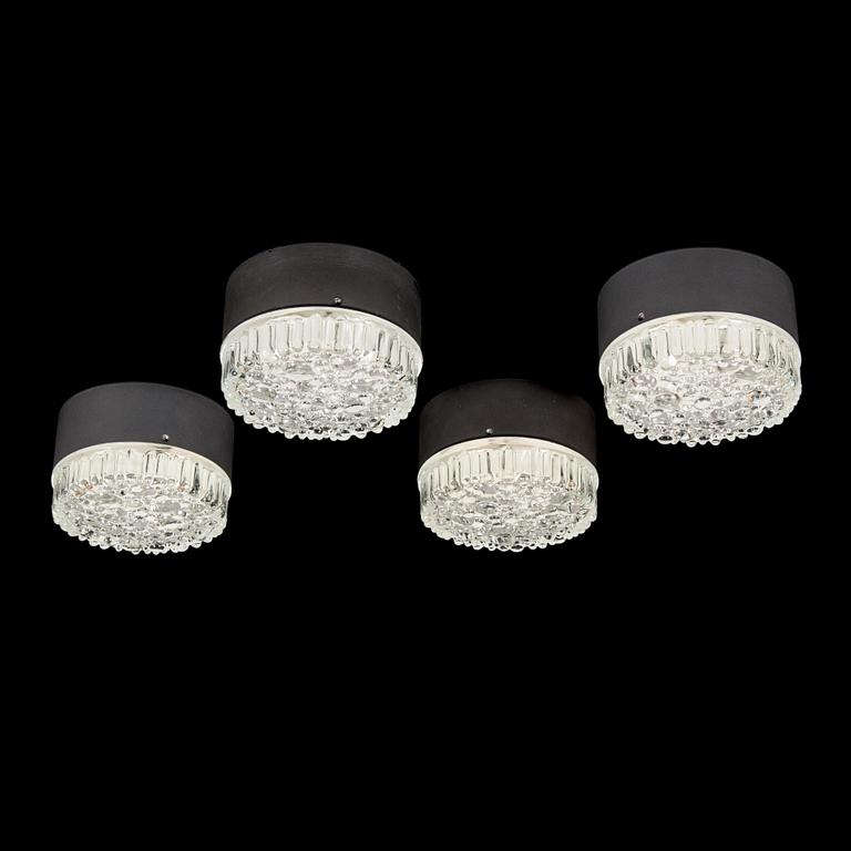 Ceiling lamp / wall lamp, 4 pcs, A 225, Staff Leuchten, Germany.