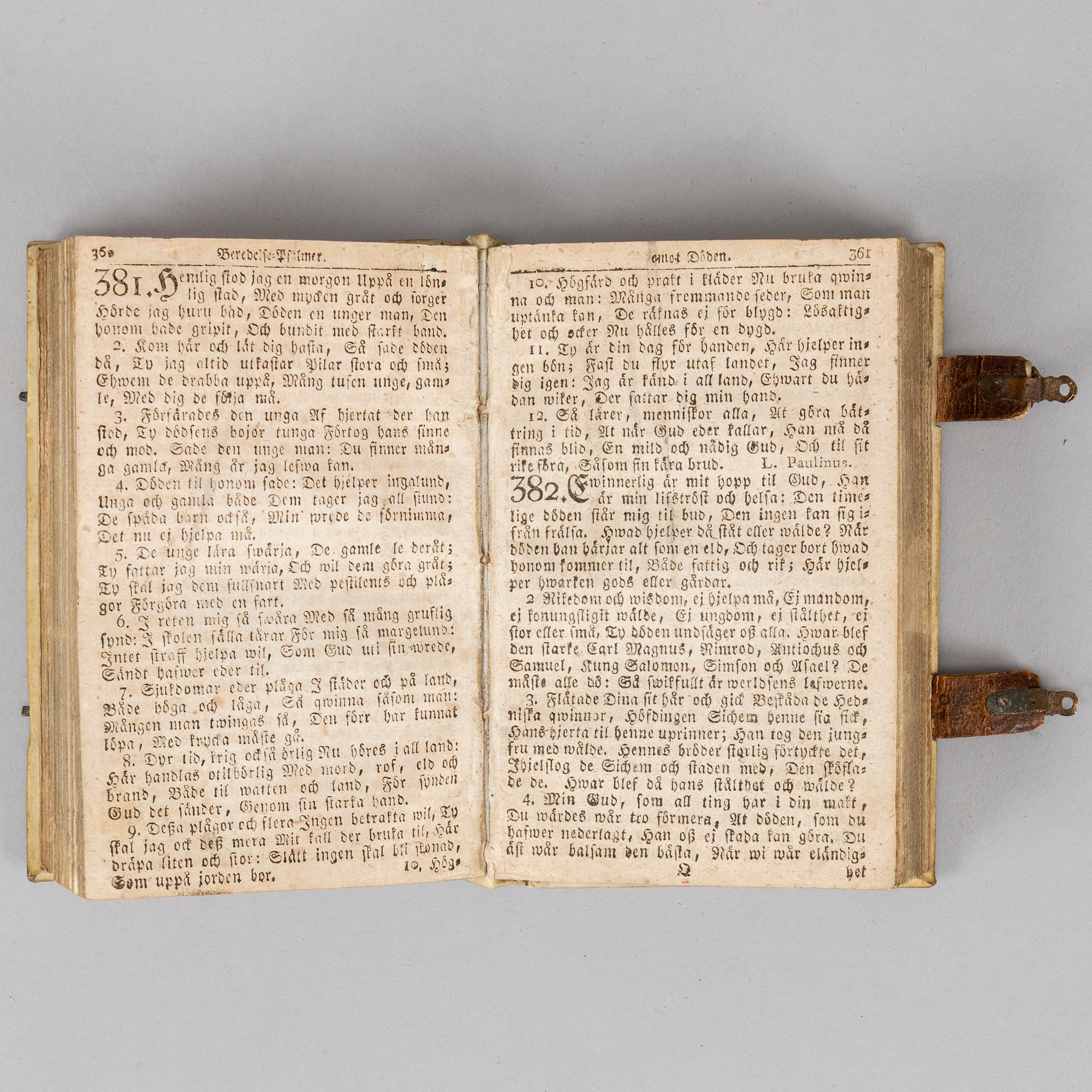 Swedish Hymnals 1742, 1804, 1824.