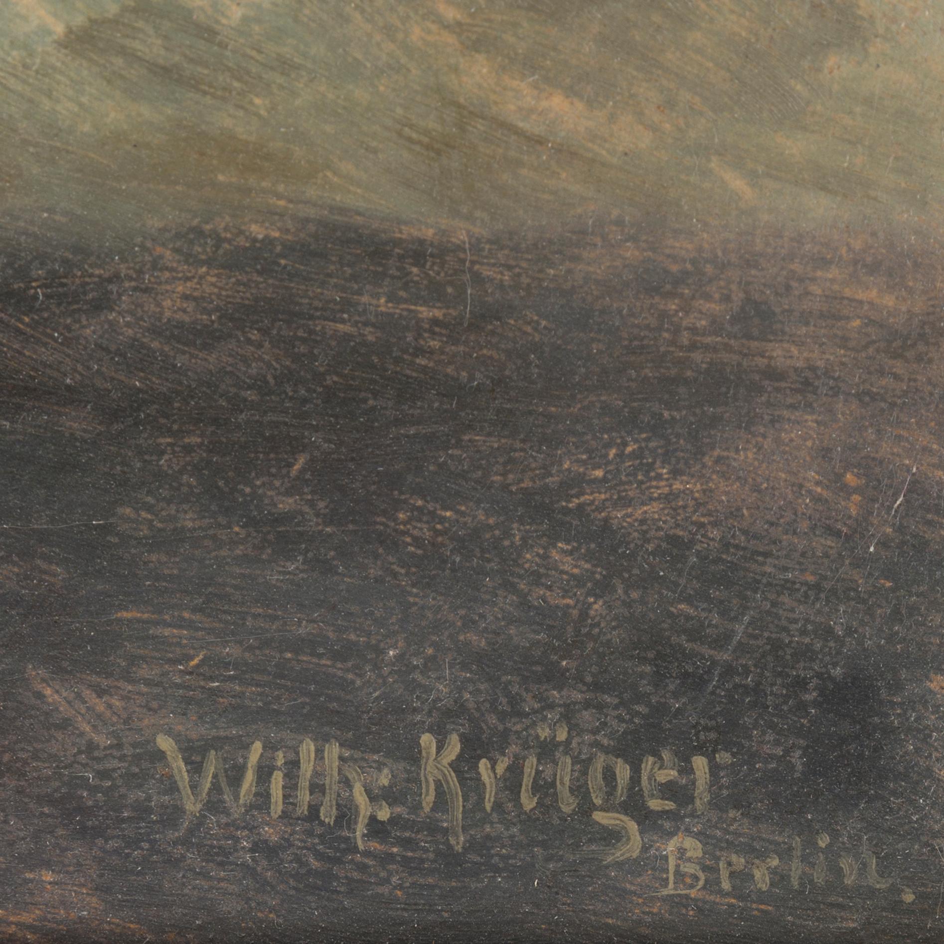 WILHELM KRÜGER, oil on canvas, signed.
