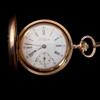 FICKUR, guld 14K samt ked gul metall, tidigt 1900-tal.