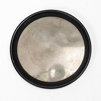 Coasters, 6 pieces, Bakelite and silver, T. Wendt, Helsingborg, 1941.