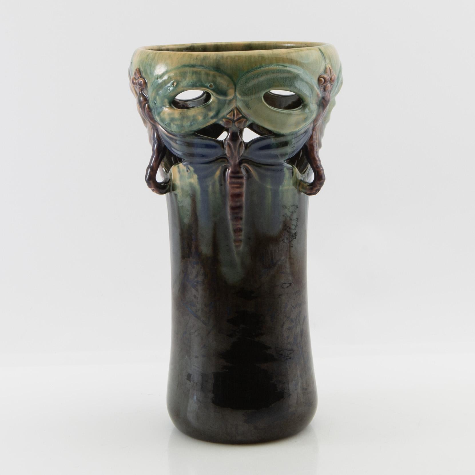 Michael Andersen & Sons, vase Jugend Bornholm early 20th century.