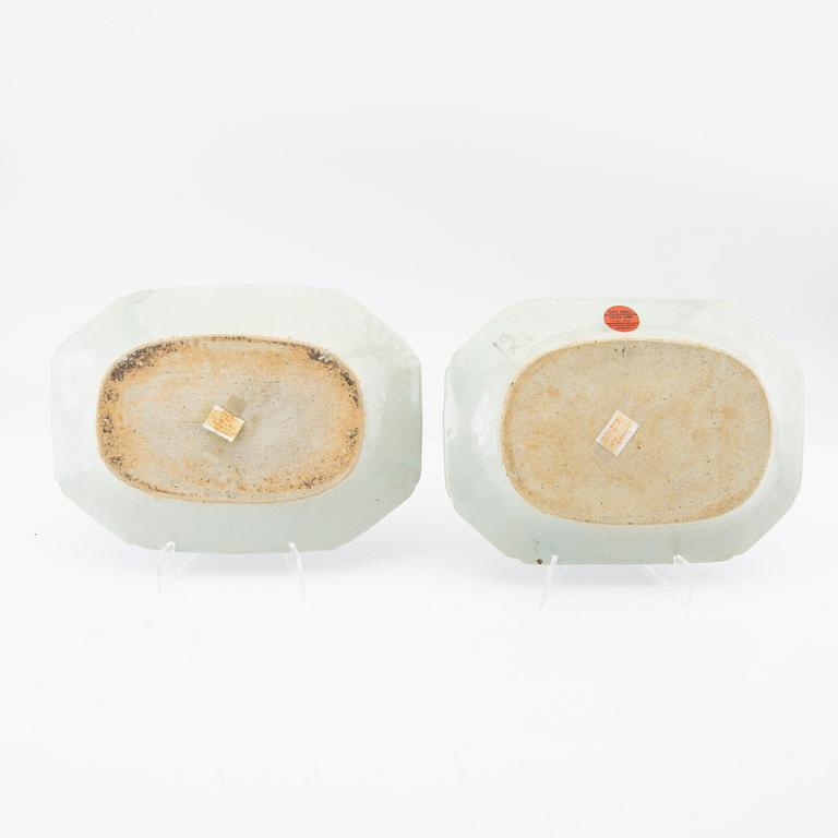 Two Chinese export porcelain dishes, Qing dynasty, Qianlong (1736-95).
