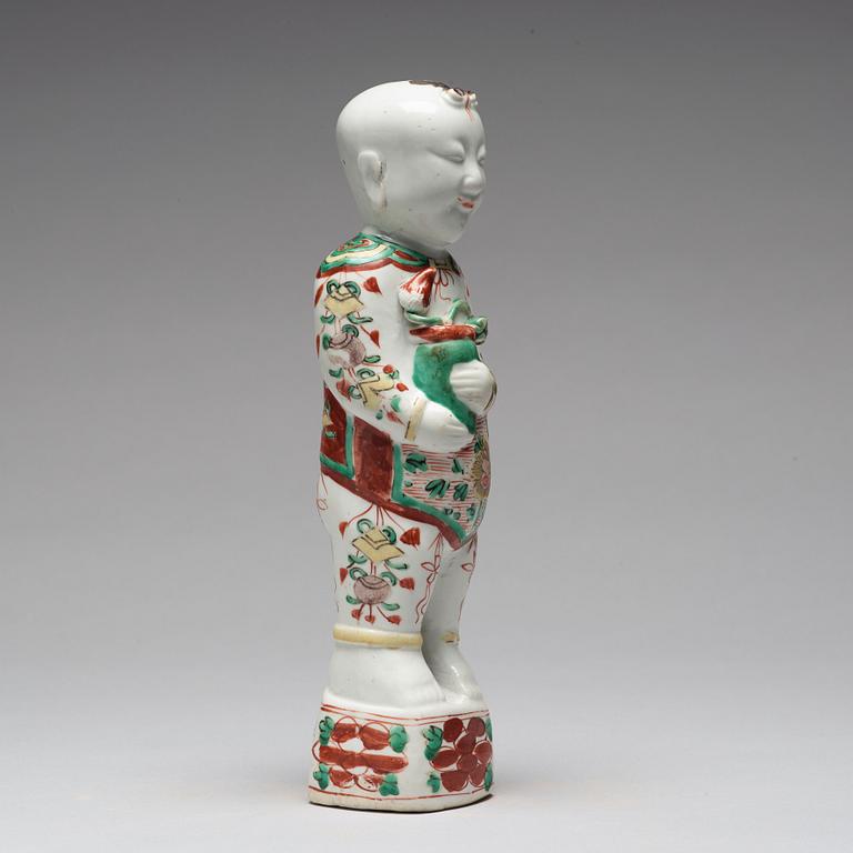 A porcelain figure, Qing dynasty, Kangxi (1662-1722).