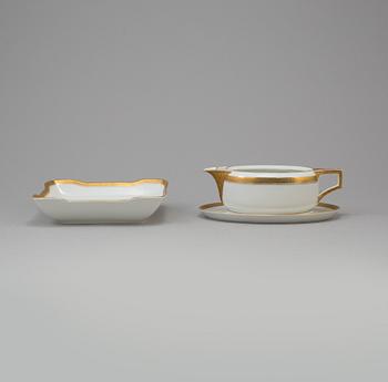 A Rosenthal white and gold art deco porcelain dinner service, 106 parts.