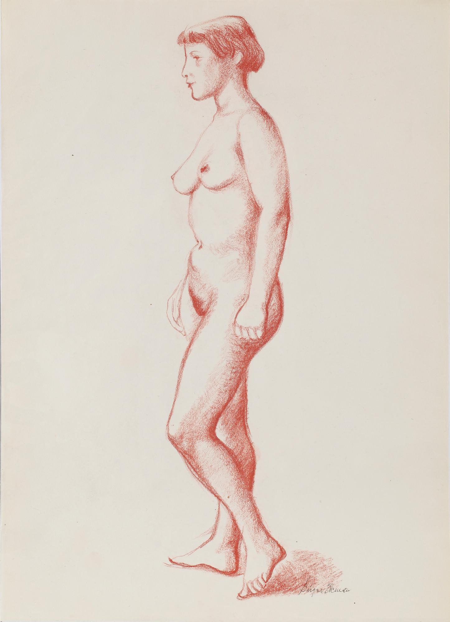 BIRGER EKMAN, 10 st, krokiteckningar, sign.