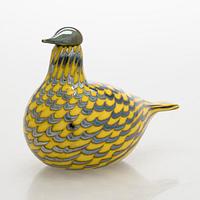 Oiva Toikka, A glass bird *Grouce Yellow', signed O. Toikka Nuutajärvi.