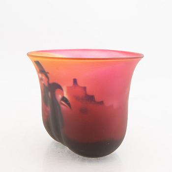 Bertil Vallien, a signed and numbered Kosa Boda unique glas bowl.