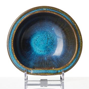 Wilhelm Kåge, skål, "Farsta", stengods, Gustavbergs Studio 1952.