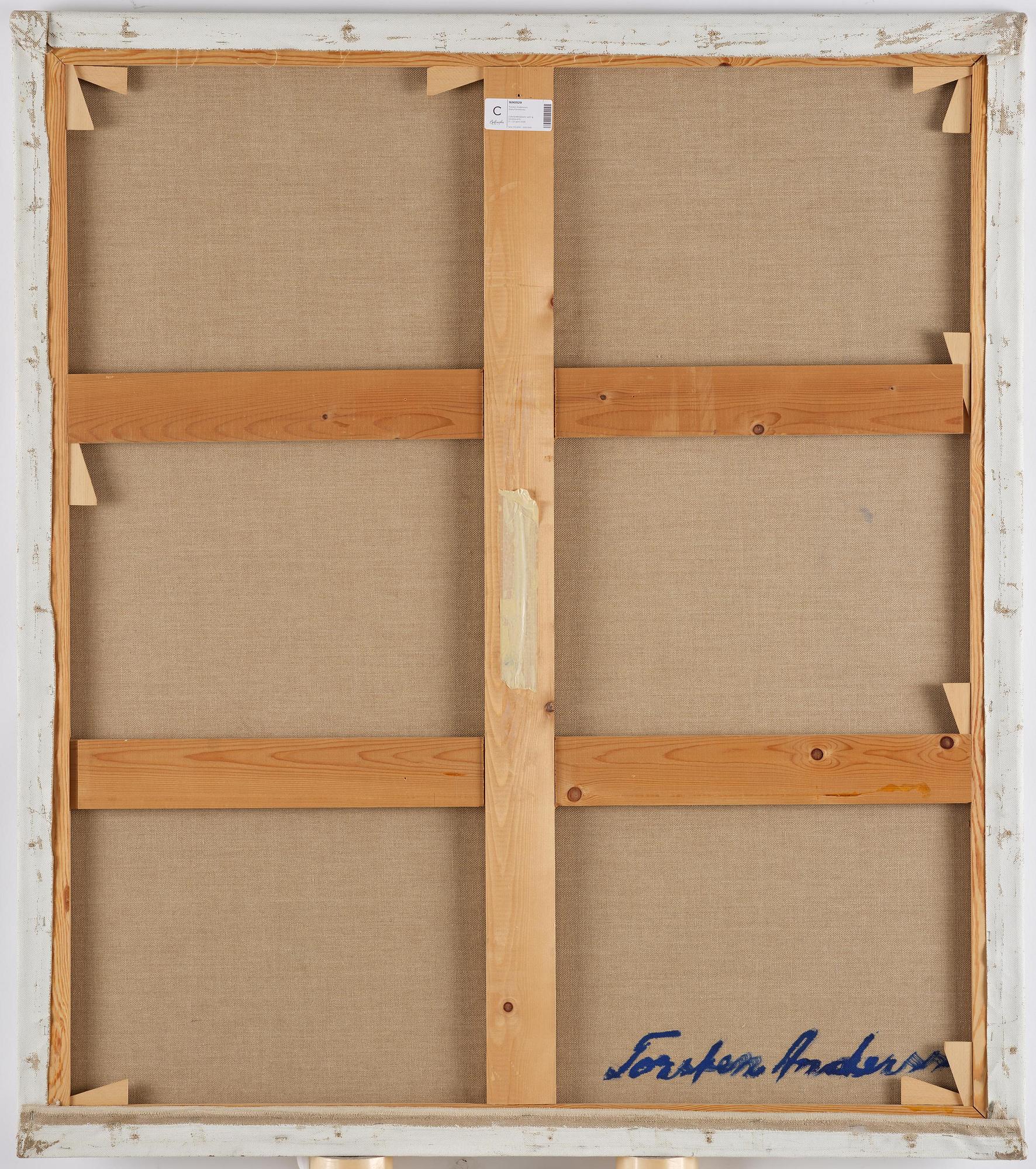 Torsten Andersson, "Staty. Lackerad masonitskulptur + svart sockel".