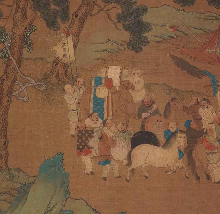 A Chinese album with paintings of Envoys Presenting Tribute  职贡图(Zhigong tu), probably 17thCentury, after an old master.