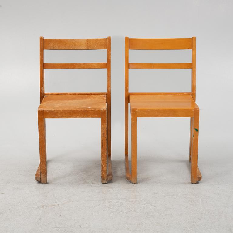 A set of six chairs, mid 20th Century.