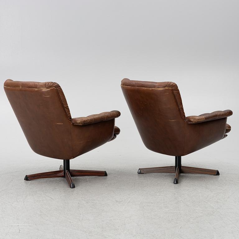 Armchairs, a pair, Göte Möbler, 1960s/70s.