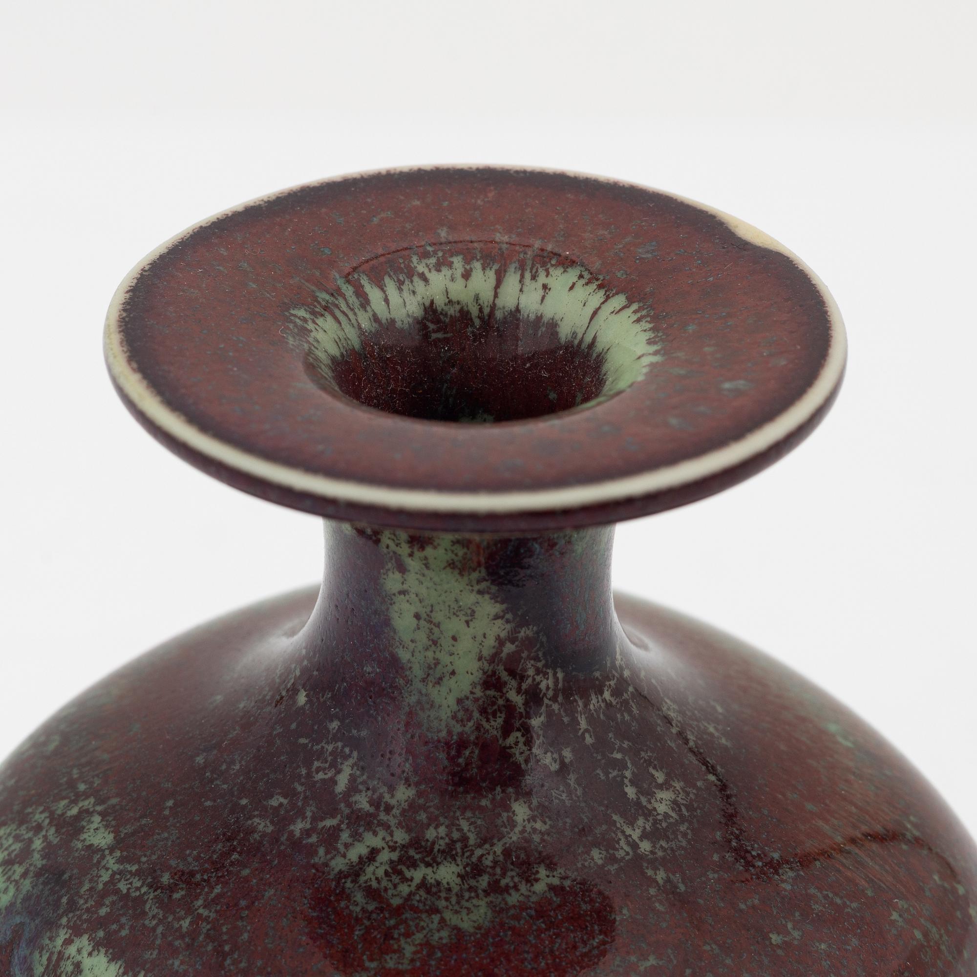 Stig Lindberg, a stoneware vase, Gustavsberg studio, Sweden 1967.