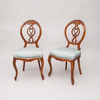 STOLAR, ett par, rokokostil, 1800-talets slut.