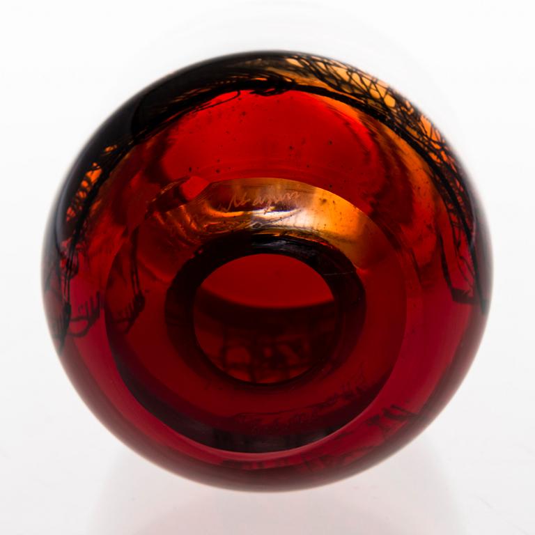 SINI MAJURI, a glass sculpture signed Sini Majuri, Ella Varvio.