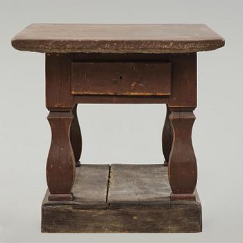 A Swedish baroque stone-top table, 18th century.