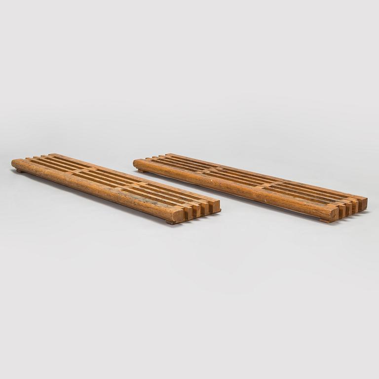 Two 1962 front door boot scrapers made to order, O.Y. Huonekalu- ja Rakennustyötehdas A.B.