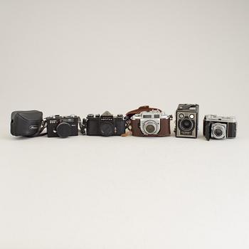 Ricoh 500G, Kodak Retina, Minolta A2, Six -20 Brownie E, Pentax Asahi,