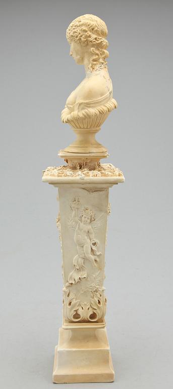SKULPTUR, gips, 1800-tal, osignerad.