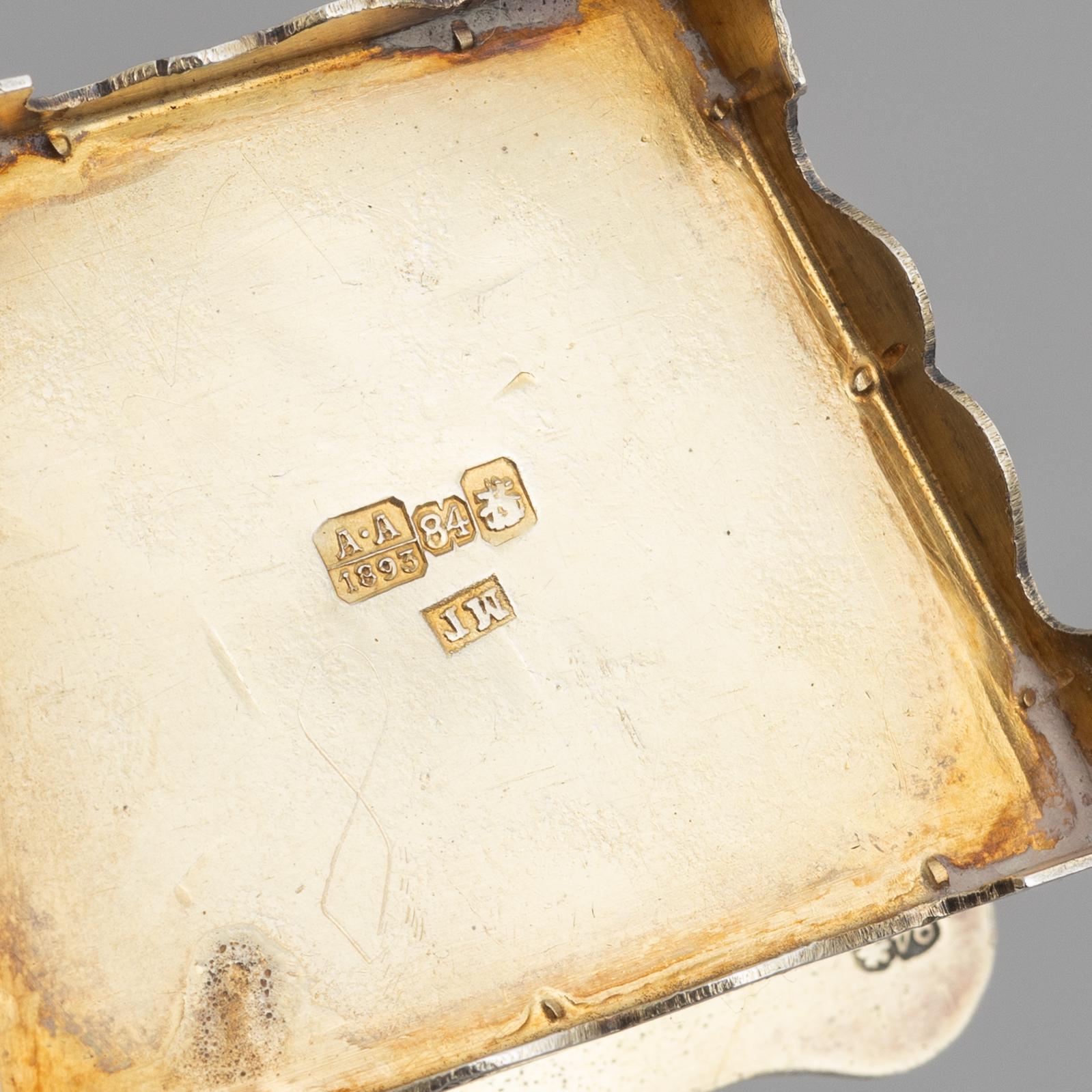 Two Russian silver salt-chairs, circa 1900.