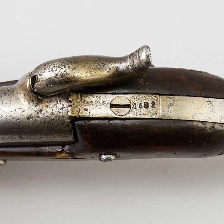 A Swedish cavalry percussion lock pistol model 1850 from Husqvarna Gevärsfaktori.