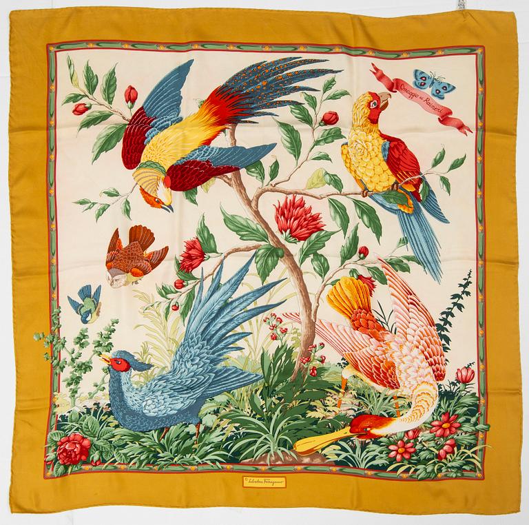SALVATORE FERRAGAMO, silk scarf 'Omaggio ai Rainieri'.