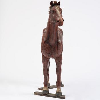 A presumably Russian model of a horse, 19th century.