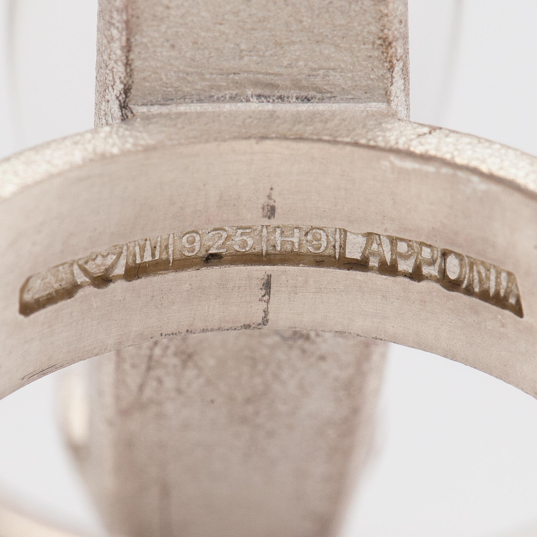 Björn Weckström, A sterling silver ring "Luminoso" with a munsteiner cut rock crystal. Lapponia 2009.