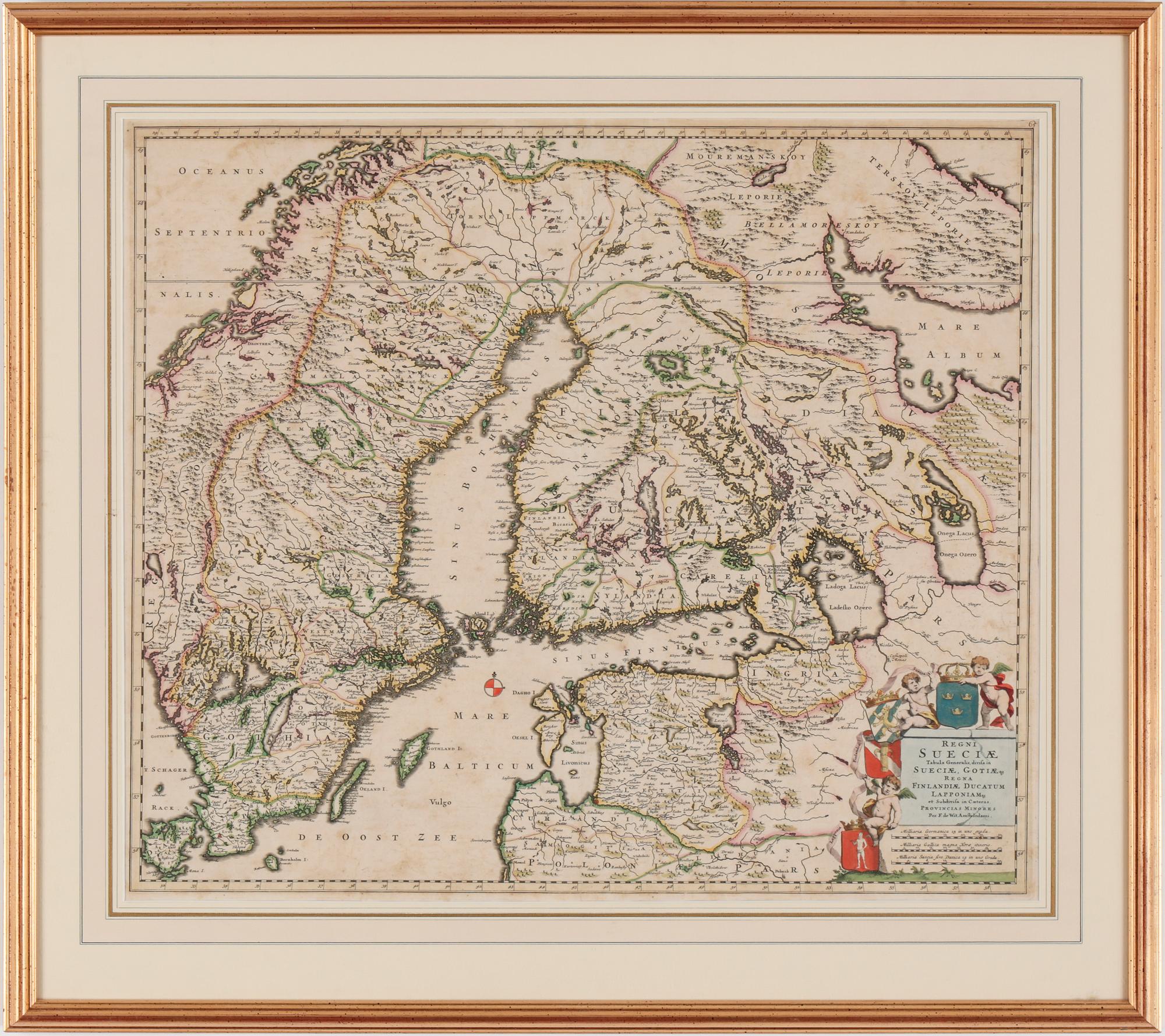 KARTA,Regni Sueciae, Johann Baptista Homann, Nürnberg ca 1730.