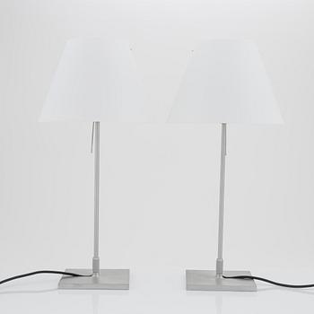 Paolo Rizzatto, a pair of 'Costanzina' table lamps, Luceplan, Italy.