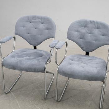 Sam Larsson, Armchairs, three pieces, "Sam", Dux, 1980s.