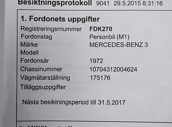 BIL, Mercedes Benz, 350 SL, 1972.