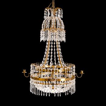 A GUSTAVIAN CHANDELIER, Sweden first half of the 19th century.