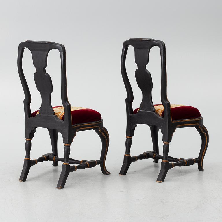 Stolar ett par, senbarock, 1700-tal.