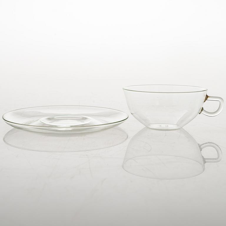 WILHELM WAGENFELD, 16-piece 1930/40's teaset for Jenaglas, Paltex, Schott Mainz.