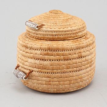 A basket by ELLEN KITOK-ANDERSSON, Jokkmokk.